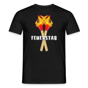 STREICHHOLZ FEUERSTAB - Männer T-Shirt - Schwarz - Vorne - AI Model Male 178 light (178cm)