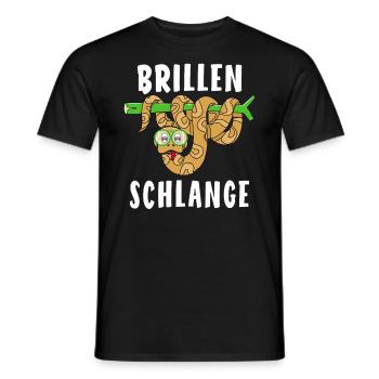 BRILLEN SCHLANGE - Männer T-Shirt - Schwarz - Vorne - AI Model Male 178 light (178cm)