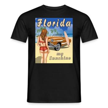 Floride mon soleil - T-shirt homme - noir - Devant - AI Model Male 178 light (178cm)