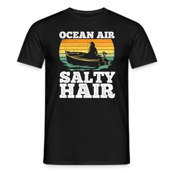 Segelboot Kapitän Spruch Zum Segeln - Männer T-Shirt - Schwarz - Vorne - AI Model Male 178 light (178cm)