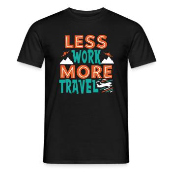 Urlaub Reisen Flugzeug Sonne Meer Strand - Männer T-Shirt - Schwarz - Vorne - AI Model Male 178 light (178cm)