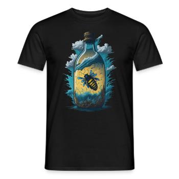 Bouteille d’abeille - T-shirt homme - noir - Devant - AI Model Male 178 light (178cm)