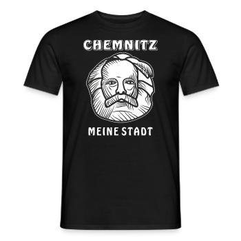 CHEMNITZ MA VILLE - T-shirt homme - noir - Devant - AI Model Male 178 light (178cm)