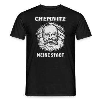 CHEMNITZ MA VILLE - T-shirt homme - noir - Devant - AI Model Male 178 light (178cm)