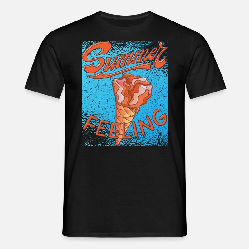 SUMMER FEELING EIS - Männer T-Shirt - Schwarz