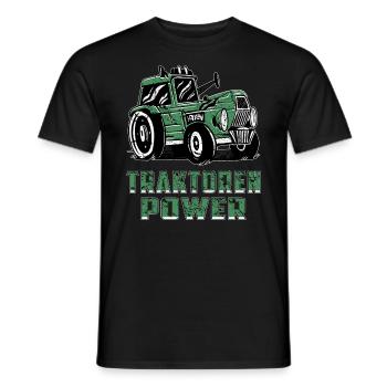 TRAKTOR TRAKTOREN POWER - Männer T-Shirt - Schwarz - Vorne - AI Model Male 178 light (178cm)
