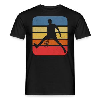 Tennisspieler Tennisschläger Tennisplatz Geschenk - Männer T-Shirt - Schwarz - Vorne - AI Model Male 178 light (178cm)