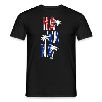 La Havane, Cuba - T-shirt homme - noir - Devant - AI Model Male 178 light (178cm)