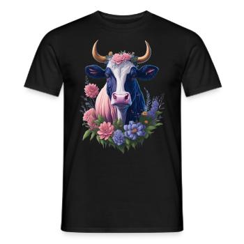Vache - T-shirt homme - noir - Devant - AI Model Male 178 light (178cm)