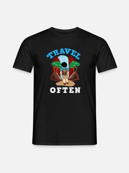 Rejser, Rejser, Ferie, Ferie, Rejser - Mænd T-shirt - sort