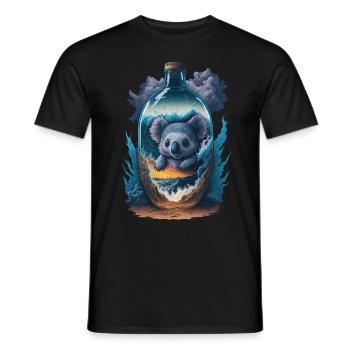Koala en bouteille - T-shirt homme - noir - Devant - AI Model Male 178 light (178cm)