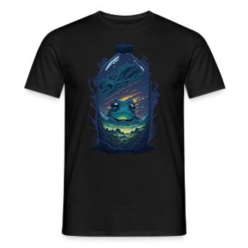 Frosch In Flasche - Männer T-Shirt - Schwarz - Vorne - AI Model Male 178 light (178cm)