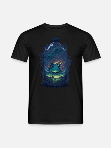 Frog In Bottle - Men's T-Shirt - black