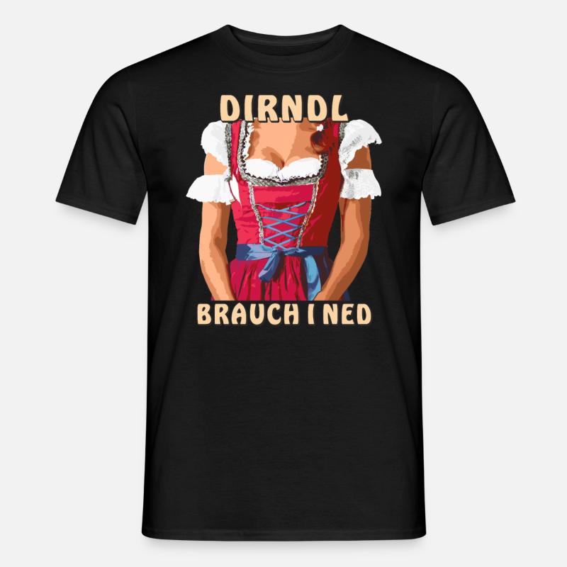 DIRNDL BRAUCH I NED - Männer T-Shirt - Schwarz