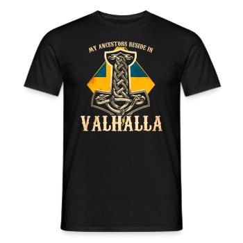 My ancestors reside in - Sweden - Men's T-Shirt - black - Front - AI Model Male 178 light (178cm)