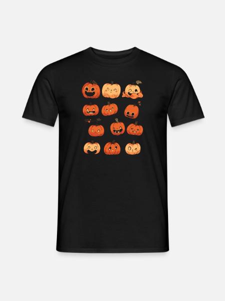 Halloween Kürbis Party Shirt - Männer T-Shirt - Schwarz