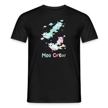 Halloween Geisterkuh Moo Crew Shirt - Männer T-Shirt - Schwarz - Vorne - AI Model Male 178 light (178cm)