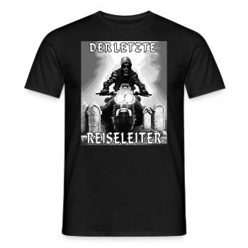 MOTORRAD TOD DER LETZTE REISELEITER - Männer T-Shirt - Schwarz - Vorne - AI Model Male 178 light (178cm)