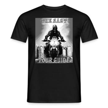 MOTORRAD TOD THE LAST TOUR GUIDE - Männer T-Shirt - Schwarz - Vorne - AI Model Male 178 light (178cm)