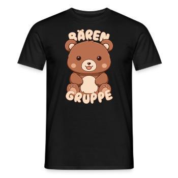 Süßes Bärengruppe Kindergarten Gruppentier - Männer T-Shirt - Schwarz - Vorne - AI Model Male 178 light (178cm)
