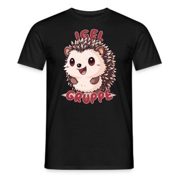 Süßes Igelgruppe Kindergarten Gruppentier - Männer T-Shirt - Schwarz - Vorne - AI Model Male 178 light (178cm)