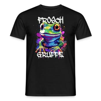 Graffiti Froschgruppe Kindergarten Gruppentier - Männer T-Shirt - Schwarz - Vorne - AI Model Male 178 light (178cm)