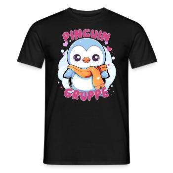 Süßes Pinguingruppe Kindergarten Gruppentier - Männer T-Shirt - Schwarz - Vorne - AI Model Male 178 light (178cm)