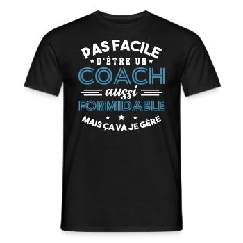 Cadeau Formidable pour Coach Formidable - T-shirt homme - noir - Devant - AI Model Male 178 light (178cm)