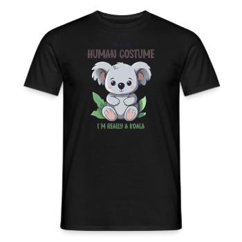 Mignon Koala Halloween Costume T-Shirt - T-shirt homme - noir - Devant - AI Model Male 178 light (178cm)
