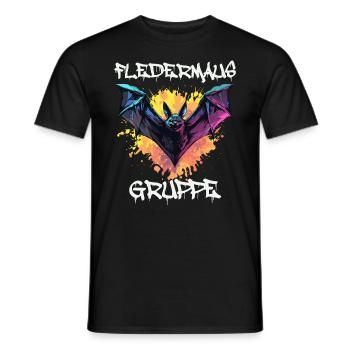Graffiti Fledermausgruppe Kindergarten Gruppentier - Männer T-Shirt - Schwarz - Vorne - AI Model Male 178 light (178cm)