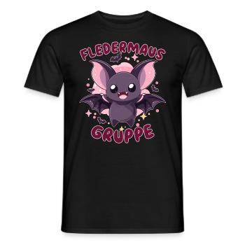 Süßes Fledermausgruppe Kindergarten Gruppentier - Männer T-Shirt - Schwarz - Vorne - AI Model Male 178 light (178cm)