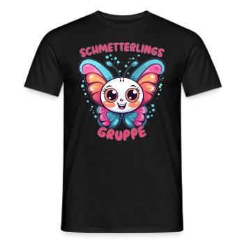 Süße Schmetterlingsgruppe Kindergarten Gruppentier - Männer T-Shirt - Schwarz - Vorne - AI Model Male 178 light (178cm)