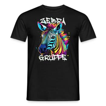 Graffiti Zebragruppe Kindergarten Gruppentier - Männer T-Shirt - Schwarz - Vorne - AI Model Male 178 light (178cm)