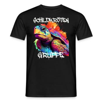 Schildkrötengruppe Kindergarten Gruppentier - Männer T-Shirt - Schwarz - Vorne - AI Model Male 178 light (178cm)