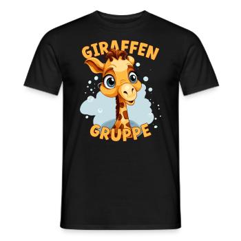 Comic Giraffengruppe Kindergarten Gruppentier - Männer T-Shirt - Schwarz - Vorne - AI Model Male 178 light (178cm)