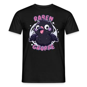 Süßes Rabengruppe Kindergarten Gruppentier Rabe - Männer T-Shirt - Schwarz - Vorne - AI Model Male 178 light (178cm)