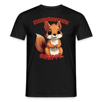 Comic Eichhörnchengruppe Kindergarten Gruppentier - Männer T-Shirt - Schwarz - Vorne - AI Model Male 178 light (178cm)