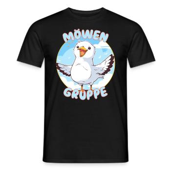 Süßes Möwengruppe Kindergarten Gruppentier Möwe - Männer T-Shirt - Schwarz - Vorne - AI Model Male 178 light (178cm)