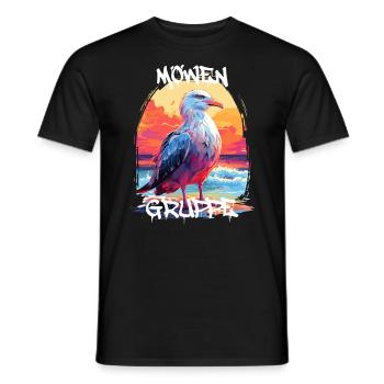 Graffiti Möwengruppe Kindergarten Gruppentier Möwe - Männer T-Shirt - Schwarz - Vorne - AI Model Male 178 light (178cm)