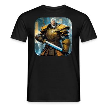 Proud Warrior - Men's T-Shirt - black - Front - AI Model Male 178 light (178cm)