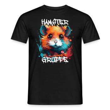 Graffiti Hamstergruppe Kindergarten Gruppentier - Männer T-Shirt - Schwarz - Vorne - AI Model Male 178 light (178cm)
