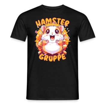 Süßes Hamstergruppe Kindergarten Gruppentier - Männer T-Shirt - Schwarz - Vorne - AI Model Male 178 light (178cm)