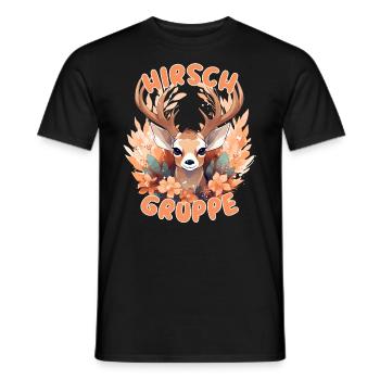 Süßes Hirschgruppe Kindergarten Gruppentier Hirsch - Männer T-Shirt - Schwarz - Vorne - AI Model Male 178 light (178cm)