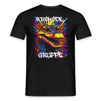 Graffiti Krokodilgruppe Kindergarten Gruppentier - Männer T-Shirt - Schwarz - Vorne - AI Model Male 178 light (178cm)