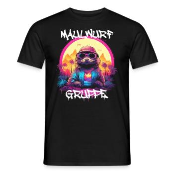 Graffiti Maulwurfgruppe Kindergarten Gruppentier - Männer T-Shirt - Schwarz - Vorne - AI Model Male 178 light (178cm)