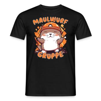 Süßes Maulwurfgruppe Kindergarten Gruppentier - Männer T-Shirt - Schwarz - Vorne - AI Model Male 178 light (178cm)