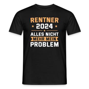 Rentner 2024 Rente Humor Ruhestand - Männer T-Shirt - Schwarz - Vorne - AI Model Male 178 light (178cm)