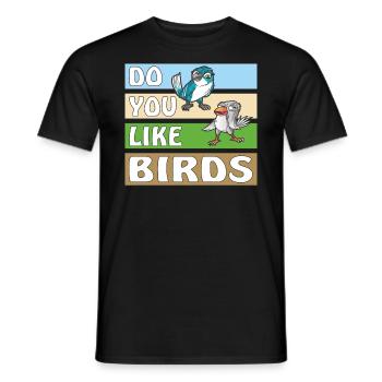 AIMEZ-VOUS LES OISEAUX - T-shirt homme - noir - Devant - AI Model Male 178 light (178cm)