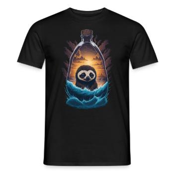 Bouteille de paresseux - T-shirt homme - noir - Devant - AI Model Male 178 light (178cm)