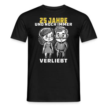 PAAR 25 JAHRE UND NOCH IMMER VERLIEBT - Männer T-Shirt - Schwarz - Vorne - AI Model Male 178 light (178cm)
